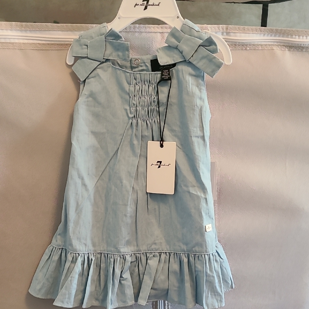 7 For All Mankind Blue Casual Dress